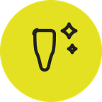 Step 5: the tooth is polished