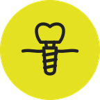 Step 4: a crown is fitted on the implant