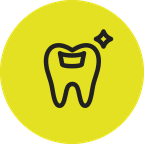 Step 4: a tooth-coloured filling is placed
