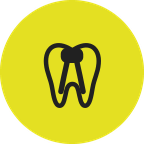 Step 4: the canals are filled and the tooth is sealed