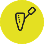 Step 2: the front of the tooth is gently prepared